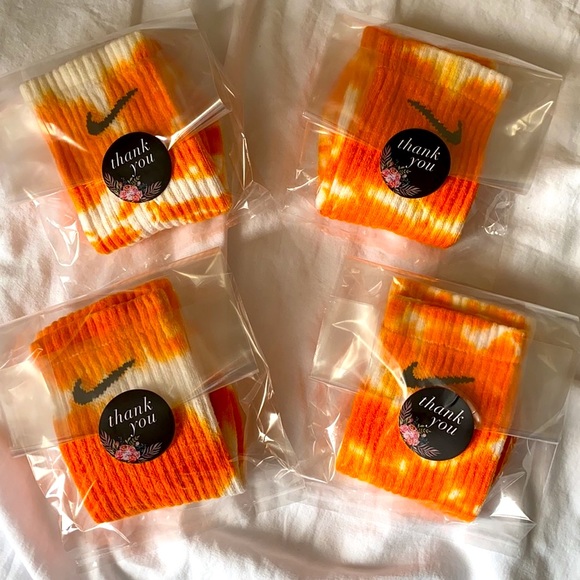 New Nike custom tangerine 🍊 Tie Dye Socks - Picture 6 of 6